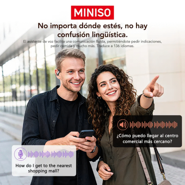MINISO-auriculares inal??mbricos MS188 OWS, cascos con Bluetooth, micr??fono abierto con , pantalla LCD a todo Color, estuche de carga, regalo de vacaciones, el mejor regalo - Image 7