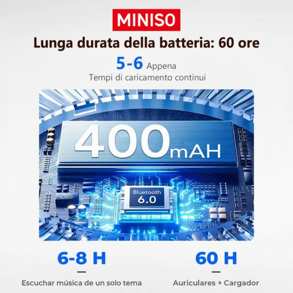 MINISO-auriculares inal??mbricos MS188 OWS, cascos con Bluetooth, micr??fono abierto con , pantalla LCD a todo Color, estuche de carga, regalo de vacaciones, el mejor regalo - Image 9
